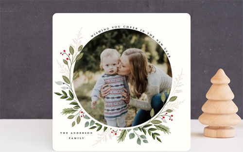 Mistletoe Kissed Botanical Floral Card